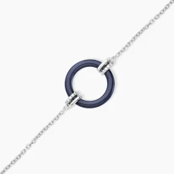 Hot Histoire d'Or Bracelet Bertillianne Argent Blanc Céramique Et Oxyde De Zirconium