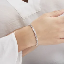 Best Histoire d'Or Bracelet Brogan Argent Blanc Oxyde De Zirconium