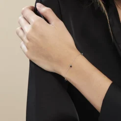 Histoire d'Or Bracelet Callias Argent Blanc Oxyde De Zirconium Noir* Bracelets|Bracelets Fantaisie