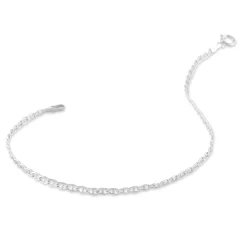 Discount Histoire d'Or Bracelet Capucin Or Blanc Maille Marine Plate