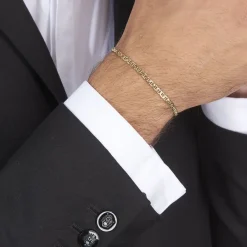 Hot Histoire d'Or Bracelet Capucin Maille Marine Plate or jaune