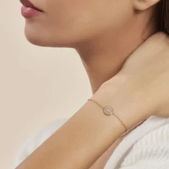 New Histoire d'Or Bracelet Carmina Plaqué Or Jaune Oxyde De Zirconium