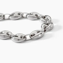 New Histoire d'Or Bracelet Carrus Maille Grain De Cafe Argent Blanc