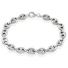 Outlet Histoire d'Or Bracelet Carrus Maille Grain De Cafe Argent Blanc