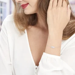 Online Histoire d'Or Bracelet Cesarine Argent Blanc Oxyde De Zirconium