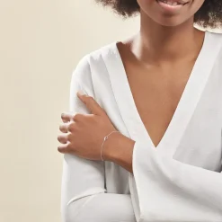 Online Histoire d'Or Bracelet Court Argent Blanc Sylvan Oxyde De Zirconium