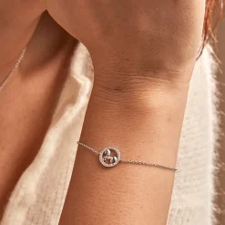 Hot Histoire d'Or Bracelet Court Argent Blanc Ayeline Oxyde De Zirconium