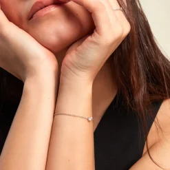 Discount Histoire d'Or Bracelet Court Argent Blanc Lylwenn Oxyde De Zirconium argent blanc oxyde