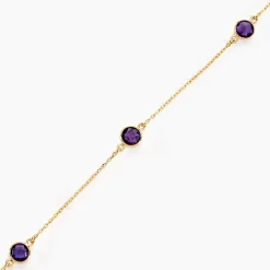 Online Histoire d'Or Bracelet Cressida Or Jaune Amethyste Violet