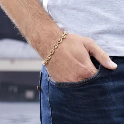 Sale Histoire d'Or Bracelet Dami Maille Grain De Café or jaune