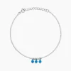 New Histoire d'Or Bracelet Della Argent Blanc Turquoise