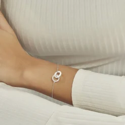 Histoire d'Or Bracelet Dina Argent Blanc Céramique Et Oxyde De Zirconium* Bracelets|Bracelets Fantaisie