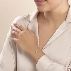 Hot Histoire d'Or Bracelet Donatiane De Zirconium argent blanc oxyde