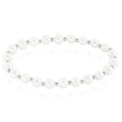 Histoire d'Or Bracelet Elastiqué Argent Sidel Perles De Culture* Bracelets|Bracelets Fantaisie