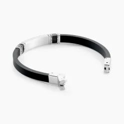 Histoire d'Or Bracelet Eric Acier Blanc Pierre De Synthese