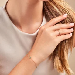 Clearance Histoire d'Or Bracelet Esmerald Rendez-vous Or Jaune Emeraude