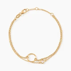 New Histoire d'Or Bracelet Flo Plaqué Or Jaune Oxyde De Zirconium