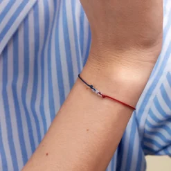 Discount Histoire d'Or Bracelet French Twist Argent Blanc Oxyde De Zirconium argent blanc oxyde rouge