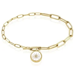 Histoire d'Or Bracelet Goddess Argent Doré Nacre Oxyde De Zirconium