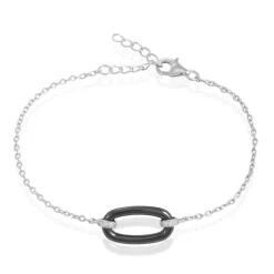 Histoire d'Or Bracelet Greta Argent Blanc Céramique Et Oxyde De Zirconium* Bracelets|Bracelets Fantaisie