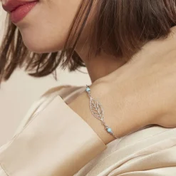 Histoire d'Or Bracelet Grethel Argent Blanc Turquoise* Bracelets|Bracelets Fantaisie