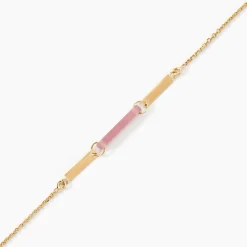 Clearance Histoire d'Or Bracelet Halcyone Or Jaune Calcédoine or jaune calcédoine p&ecirc;che