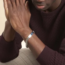 Best JOURDAN Bracelet Identité Adoline Acier Blanc Diamant