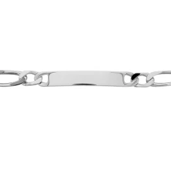 Histoire d'Or Bracelet Identité Anilo Maille Alternee 1/1 Argent Blanc* Bijoux Personnalisés|Bracelets