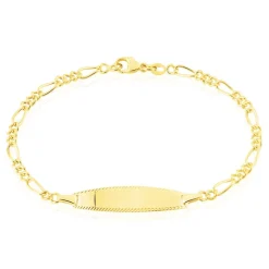 Histoire d'Or Bracelet Identité Bartolomee Maille Alternee 1/3 or jaune