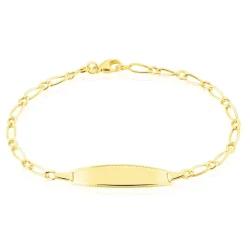 Discount Histoire d'Or Bracelet Identité Bartolomee Maille Alternee 1/1 Or Jaune