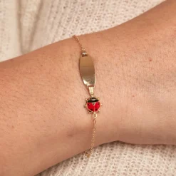 Clearance Histoire d'Or Bracelet Identité Gaspardine Maille Forçat Or Jaune