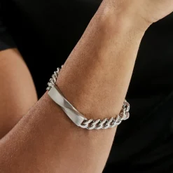 Histoire d'Or Bracelet Identitée Alfons Acier Blanc* Bracelets|Gourmettes