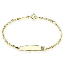 Histoire d'Or Bracelet Identite Bebe Or Jaune Ericka* Bijoux Personnalisés|Bracelets