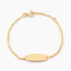 New Histoire d'Or Bracelet Identite Bebe Or Jaune Ericka