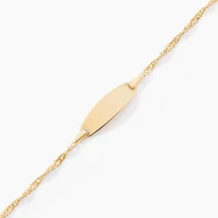 New Histoire d'Or Bracelet Identite Bebe Or Jaune Ericka