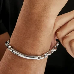 Sale Histoire d'Or Bracelet Identitée Zion Acier Blanc