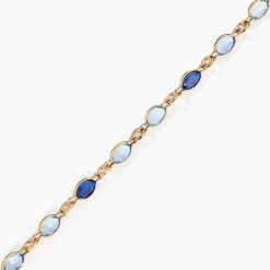 Histoire d'Or Bracelet Ilvaae Plaqué Or Jaune Pierre De Synthese plaqué or jaune pierre bleu