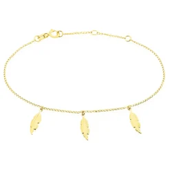 Hot Histoire d'Or Bracelet Indian Nature Feuilles Or Jaune