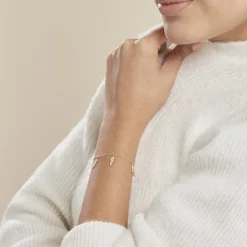 Hot Histoire d'Or Bracelet Indian Nature Feuilles Or Jaune