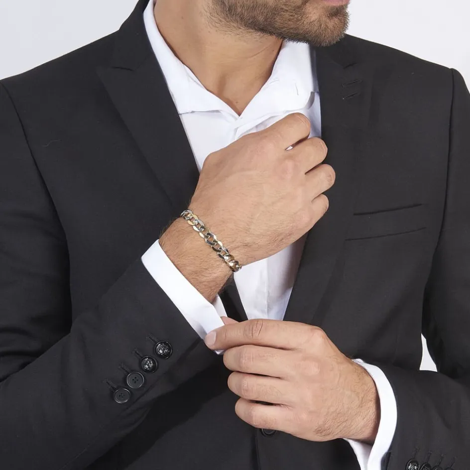 Outlet Histoire d'Or Bracelet Iris Or Bicolore Maille Gourmette