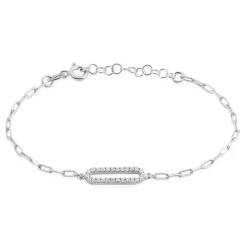 Outlet Histoire d'Or Bracelet Isabel Argent Blanc Oxyde De Zirconium