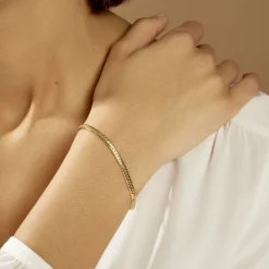 Discount Histoire d'Or Bracelet Izel Maille Anglaise Or Jaune