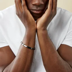 Histoire d'Or Bracelet Jack Acier Blanc Noir* Bracelets|Bracelets Fantaisie