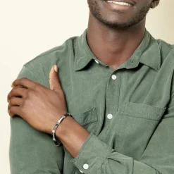 Histoire d'Or Bracelet Jack Acier Blanc Noir* Bracelets|Bracelets Fantaisie