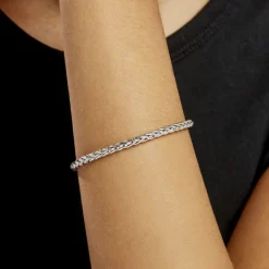 Hot Histoire d'Or Bracelet Jany Maille Palmier or blanc