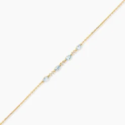 Outlet Histoire d'Or Bracelet Jardin Secret Or Jaune Topaze Oxyde De Zirconium