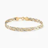 Hot Histoire d'Or Bracelet Jasmin Tresse Or Bicolore