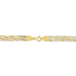 Hot Histoire d'Or Bracelet Jasmin Tresse Or Bicolore