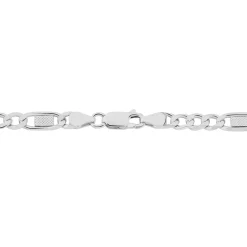 Histoire d'Or Bracelet Jeremi Maille Alternee 1/3 Et Plaquettes Argent Blanc* Bracelets|Bracelets Fantaisie