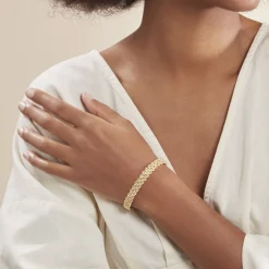 Outlet Histoire d'Or Bracelet Jerry Maille Corde 3 Rangs or jaune